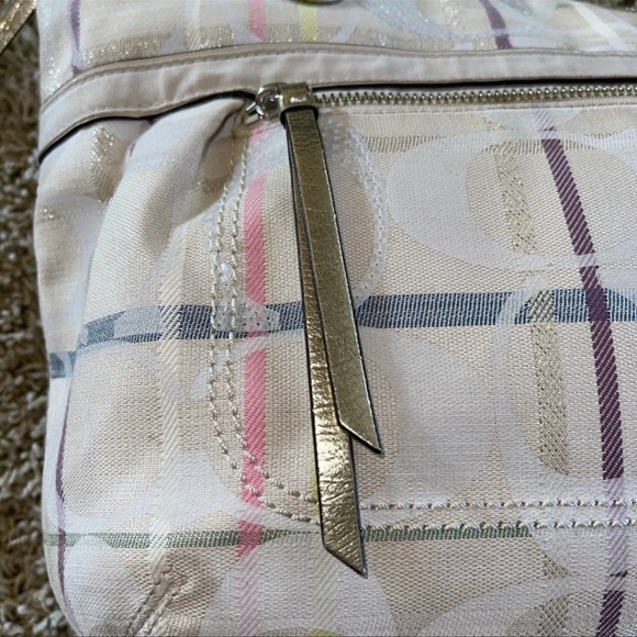 Coach Poppy Tattersall Signature Plaid Tote - Picture 3 of 15